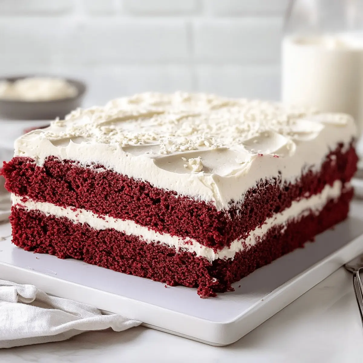 Sheet Pan Red Velvet Cake