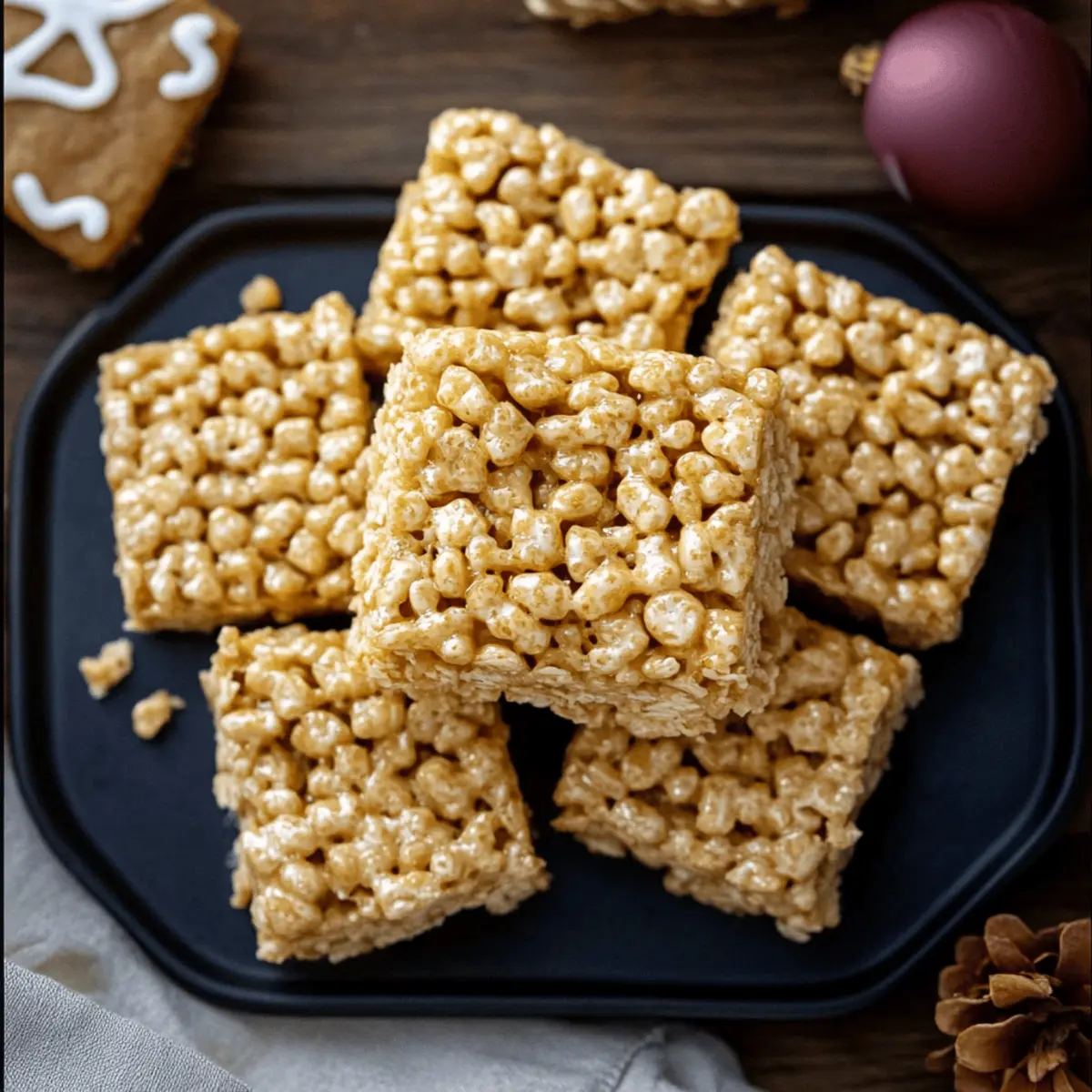 Gingerbread Rice Krispie Treats