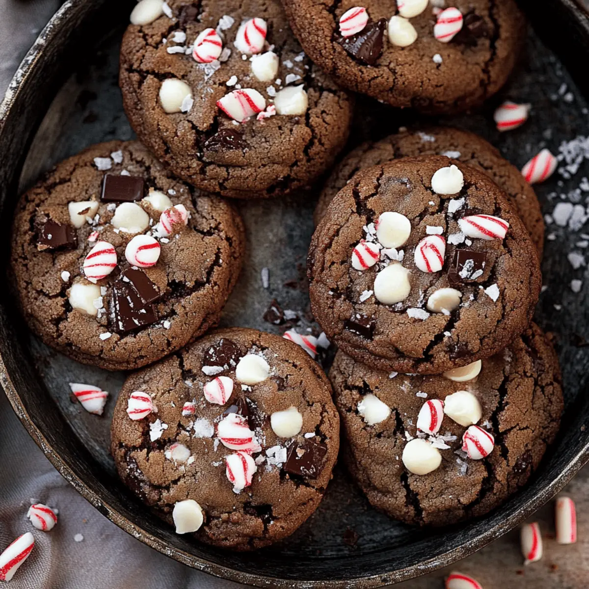 Triple Chocolate Peppermint Cookies