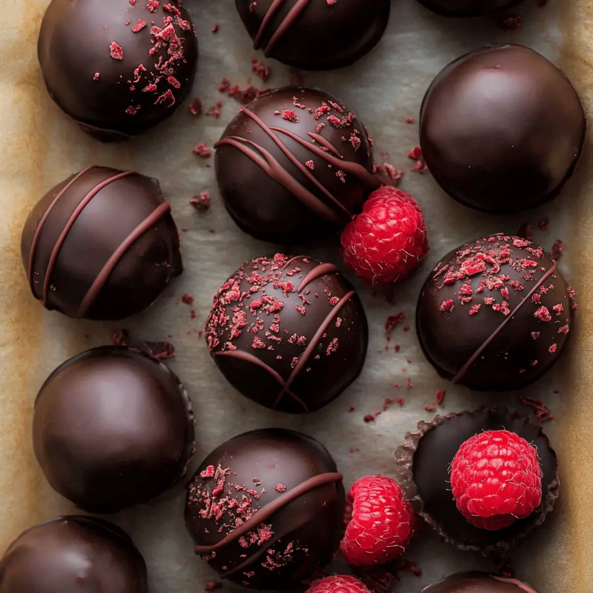 Chocolate Raspberry Truffles